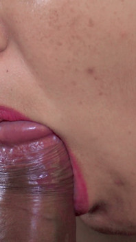 Close up: Cum in Stepsister's Mouth While She Gives Me the Best Wet Blowjob with Best Creampie.