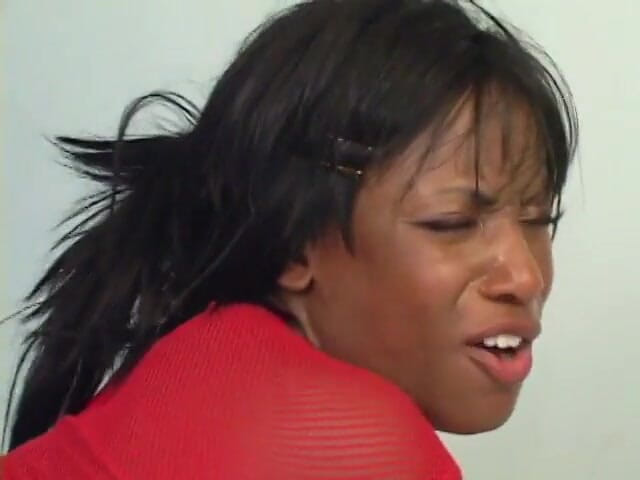Fuck me Hard: Busty ebony brunette ask for both her dirty holes drilling