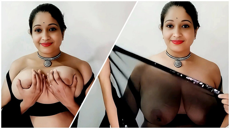FantacyCouple: Hezká indická teenagerka 18+ bhabhi šuká v sexy černé sárí