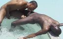 Bareback TV: Black homosexuals slamming passionately in the swimming pool