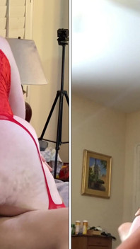 Gylf Carmen Angel's Lady in Red Dildo Fuck & Cowgirl Ride to Orgasm 10823fap