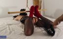 Bdsmlovers91: Red Heels - Black Pantyhose - Wild Bondage - Colored Version