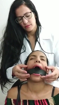 Maria's Gagged Mouth Examination