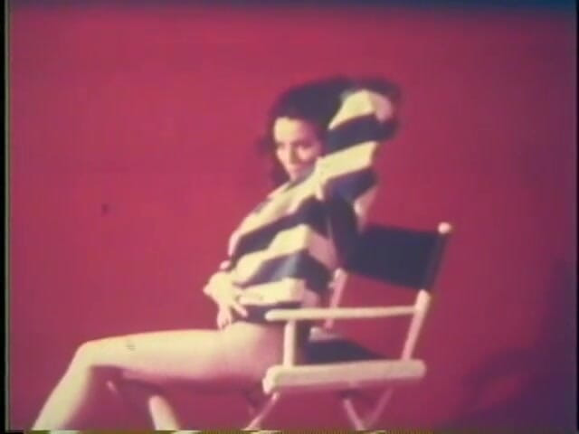 Vintage Usa: Hairy brunette MILF posing for the camera at casting