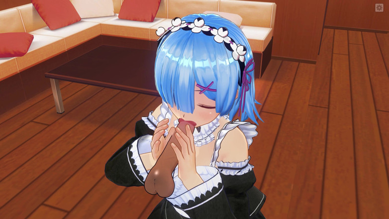 H3DC: HENTAI 3D. Cận cảnh Rem thổi kèn