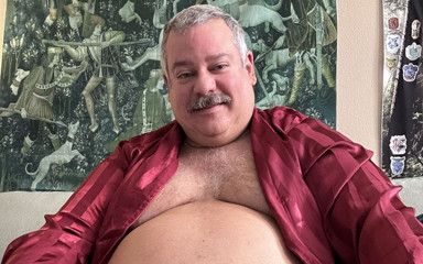 Hand-Free-Daddy-Chub: 핀란드의 콧수염 통통한 뚱뚱한 남자는 즐거움을 위해 엄청난 부하를 하게 됩니다.