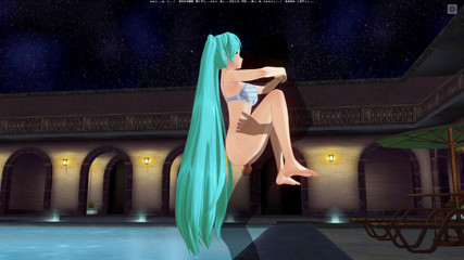 H3DC: 3D HENTAI. Miku fucks lifting pose