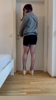Crossdresser Teases as Party Slut