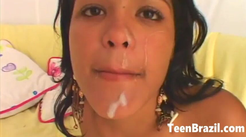 Teen Brazil: Cute Natural Brazilian Teen Likes to Eat Cum