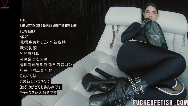 Fucked fetish: Freebreathplay कैटसूट स्वाइन हेलमेट लेटेक्स बंद हस्तमैथुन