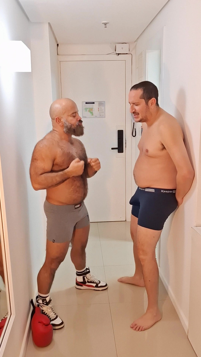 Punchbagplz: Naughtybearbr - Heavyweight Body Shot Challenge