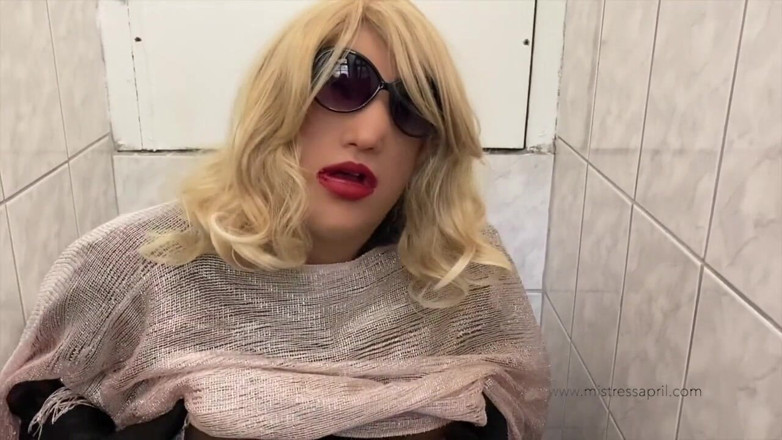 Mistress April: Public toilet slut by mistress April