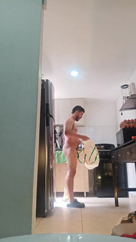 Watch How I Organize the Kitchen and Clothes, Fast Motion, Naked