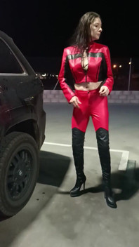 Tanken in Leder Und Boots