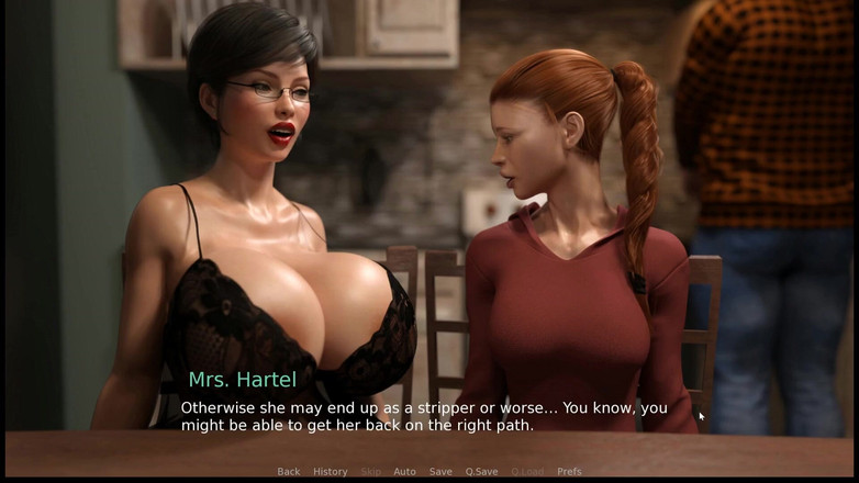 Cum in Futa: MILF 브리더 [후타 NTR 헨타이 게임 ] 에피소드 13 내 선생님이 남편이 요리하는 동안 테이블 밑에서 내 성기를 빨아줘!