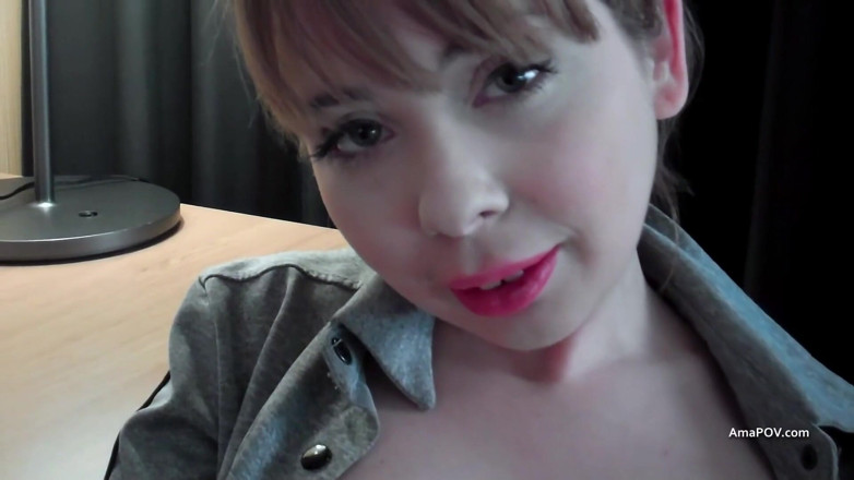 AmaPOV: Fully clothed Cherry English takes a big mouthfull of cum...