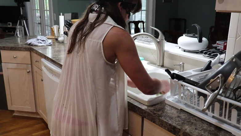 Azure Sky Films: Sandra Moore (TMS-19) MILF amateur pussy fucking tit play cleaning duty