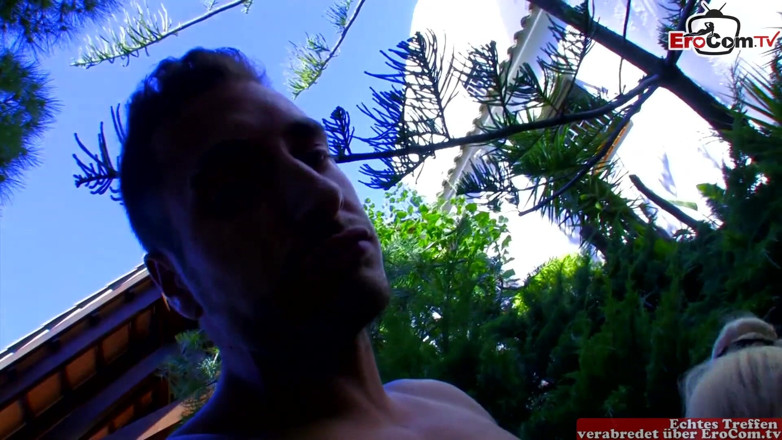 EroCom: Outdoor three hole sex with a blonde slut with nice...