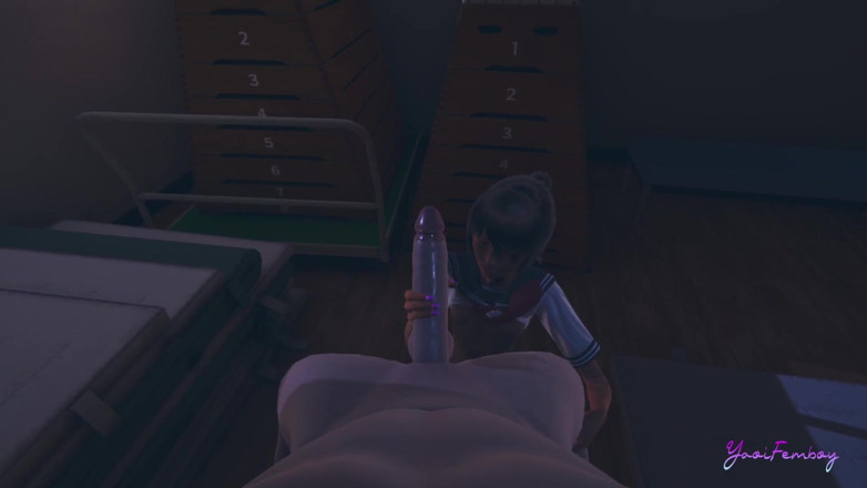 Yaoitube: Yaoi Femboy - Simon suce une bite et se fait baiser...
