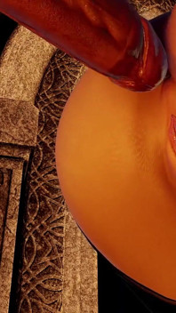 Blonde Girlfriend Ass Drilling in a Dungeon - 3D Porn