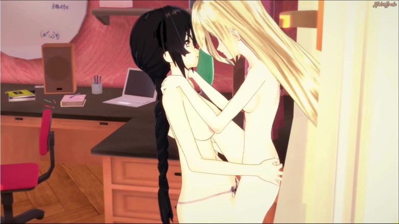 Hentai Smash: Magilou gets strapon fucked by Velvet. Tales of Berseria