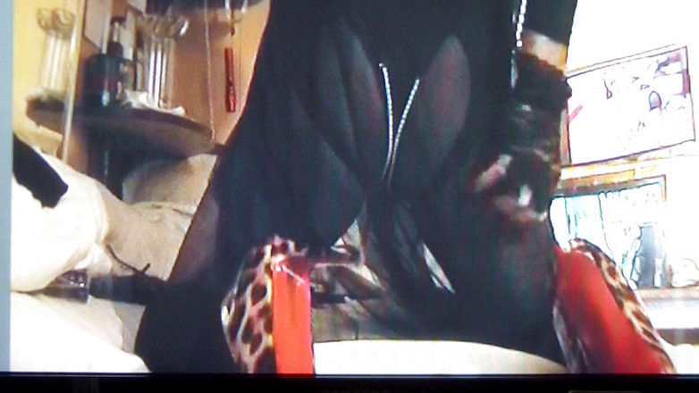 Dee Angels: 穿着黑色丝绸的露点和豹子