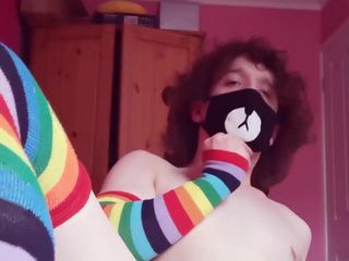 Femboy Raine: Fresh Video of Using the Double Ended Dildo