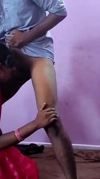 Red Saree Anni Suck and Doggy Fuck