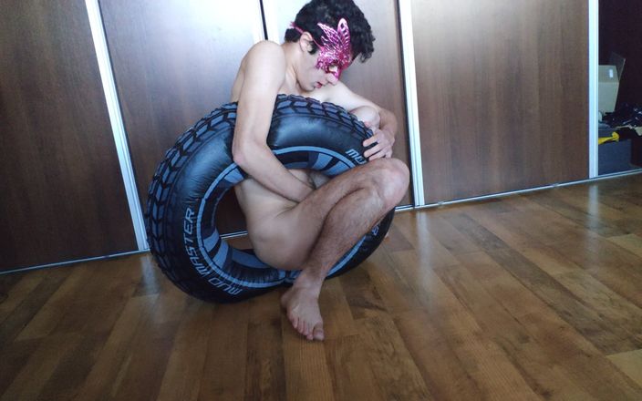 Floatie Boy: Blowing up an Inflatable Swim Ring and Deflating It