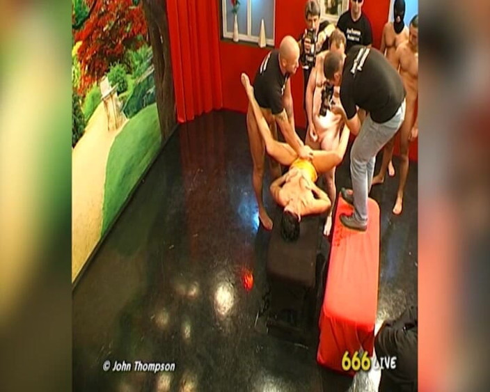 Piss Lover: Brunette Slut Drenched in Piss by Multiple Men