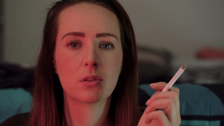 Alicia Robertz: Petite Brunette Close up Smoking Tease