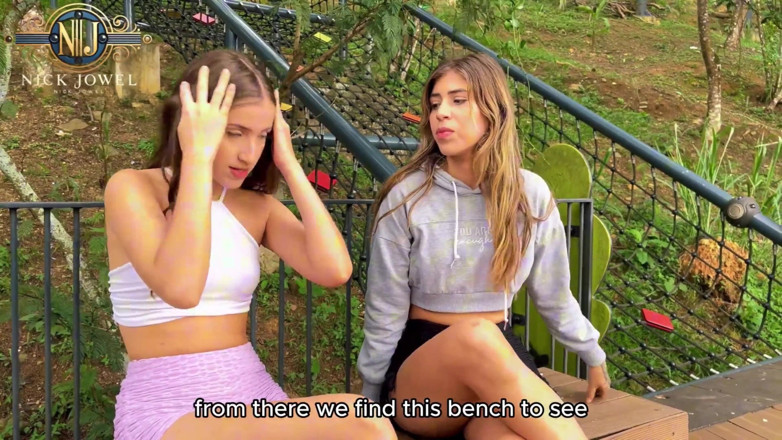 NickJowel: Horny Young Blonde Petites in a Park Fuck a Blind...