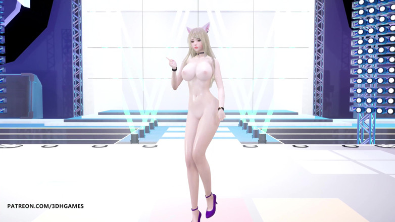 3D-Hentai Games: [MMD] Kep1er - Up! Ahri Seraphine Kaisa hot naked dance league...