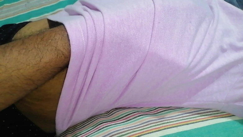 Sweety In Bed: Asian with Bushy Hairy Tits Full Body Strip Before Intense...