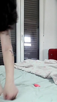 Playing Alone, with the Dildo, Face and Doggy Style Fucking, Loud Squirting Moaning