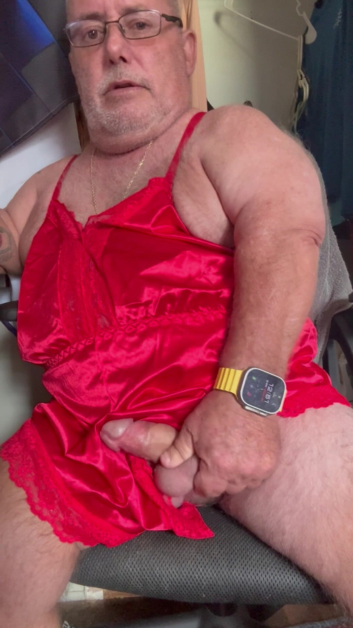 Mark Fletcher: Mark Fletcher Wearing New Lingerie Jerking My Cock