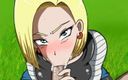 Miss Kitty 2K: Dragonballs Android 18 - gameplay pov real blowjob oleh misskitty2k