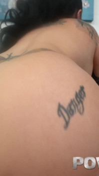 Busty tattooed Ophelia Rain POV big cock sex