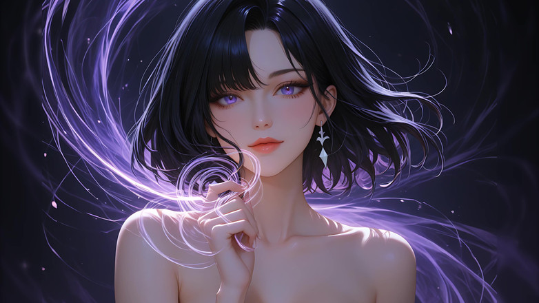 LustRender: Lustrender diaporama : Sorts tourbillonnants d’enchanteurs mystiques nus - vidéo en ai