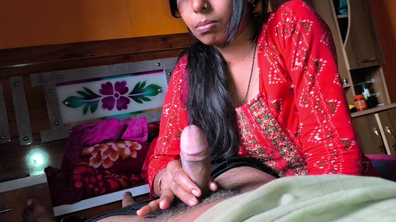 Premi pooja: Bhabhi desi India menghisap buah dada cantik dan melancap tukang...