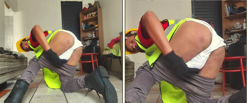 Stink HairyMale: Seluar Dalam Putih - Pekerja ( Kamera Berganda )