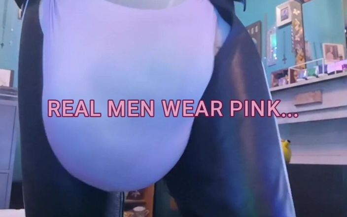Monster meat studio: Pria asli pakai baju pink dan chaps
