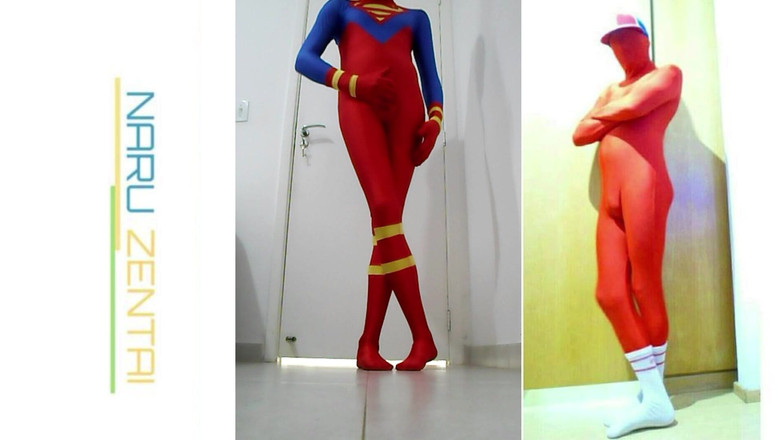 naru zentai: Bavte se v obleku Superman Zentai