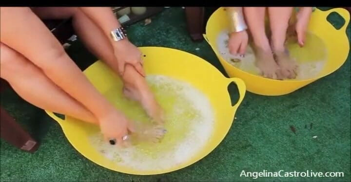 Angelina Castro: Busty BBW's Angelina Castro and Sam 38G Need Foot Worshipping!