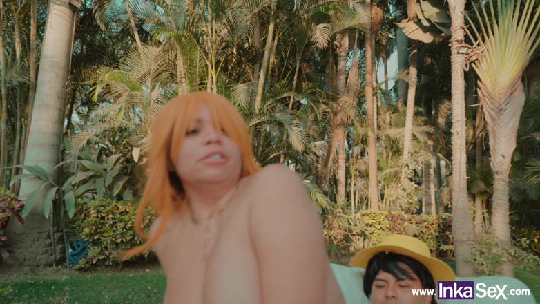 Inka Sex: Інка Секс — Капітан Луффі знаходить скарб One Piece XXX у величезних грудях Намі.