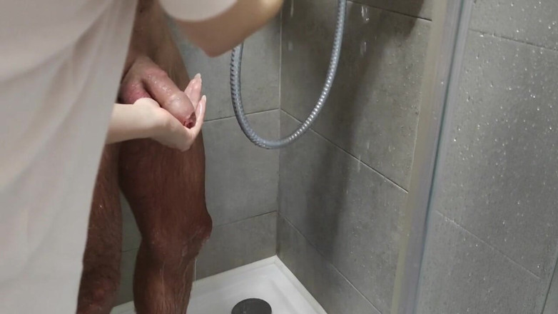Anal histories: Shower masturbation by hands with long nails