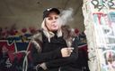 Fetish Videos By Alex: Blonde lady smokes an electronic cigarette