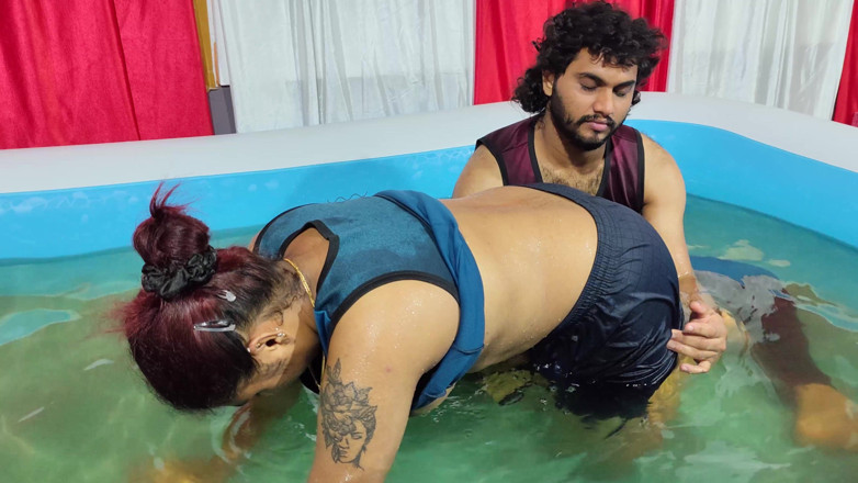 Vaigavarun45: Hot Boobs Suck in Pool and Removing Under Wear and...
