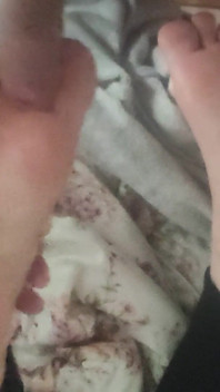 Playing with Friends Soles, While She's Reading.