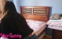 Riderqueen BBW Step Mom Latina Ebony: Sexy grandota hace la cama con tacones y muestra su...